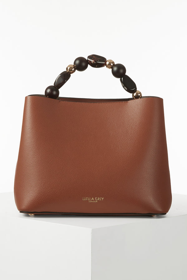 Danielle Conker Beaded Handle Crossbody Tote