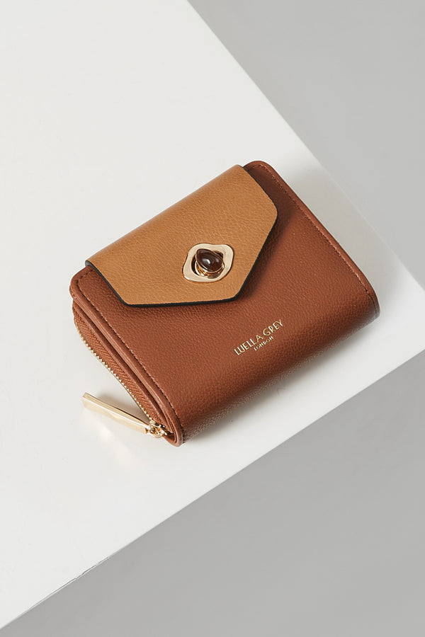 Hettie Di Conker/Tan Zip Around Small Purse