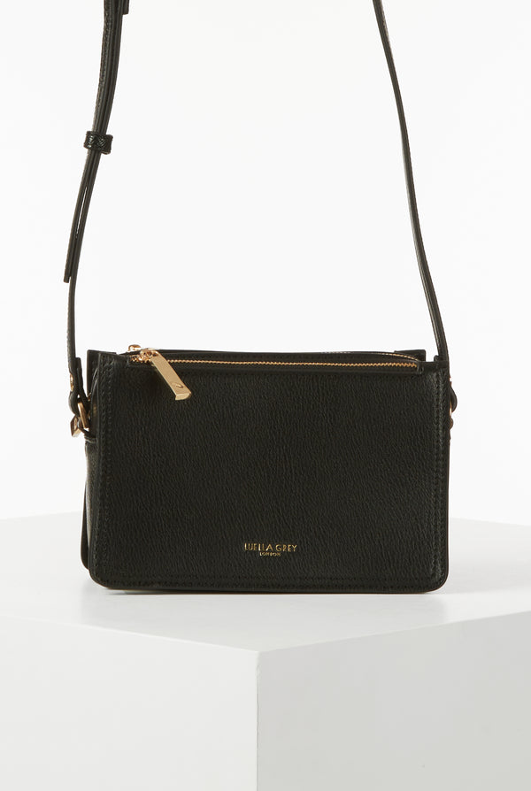 Ivy Black Zip Top Crossbody