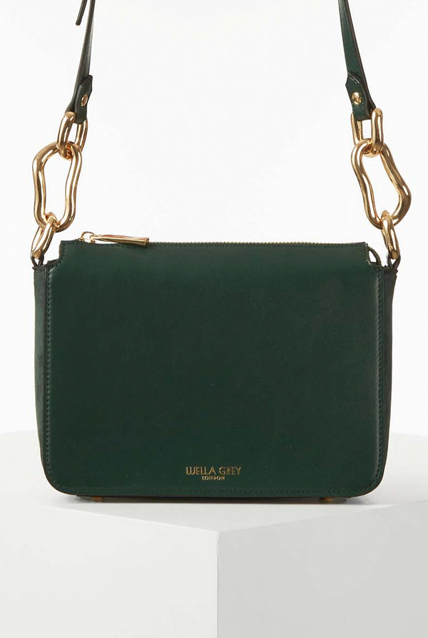 Margarita Forest Green Zip Top Crossbody