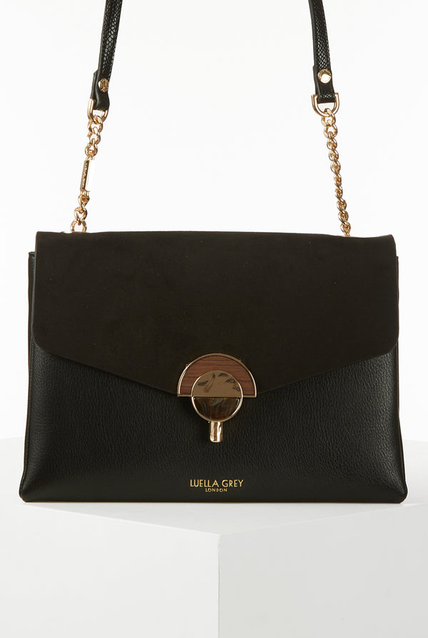 Peta Black Chain Handle Crossbody