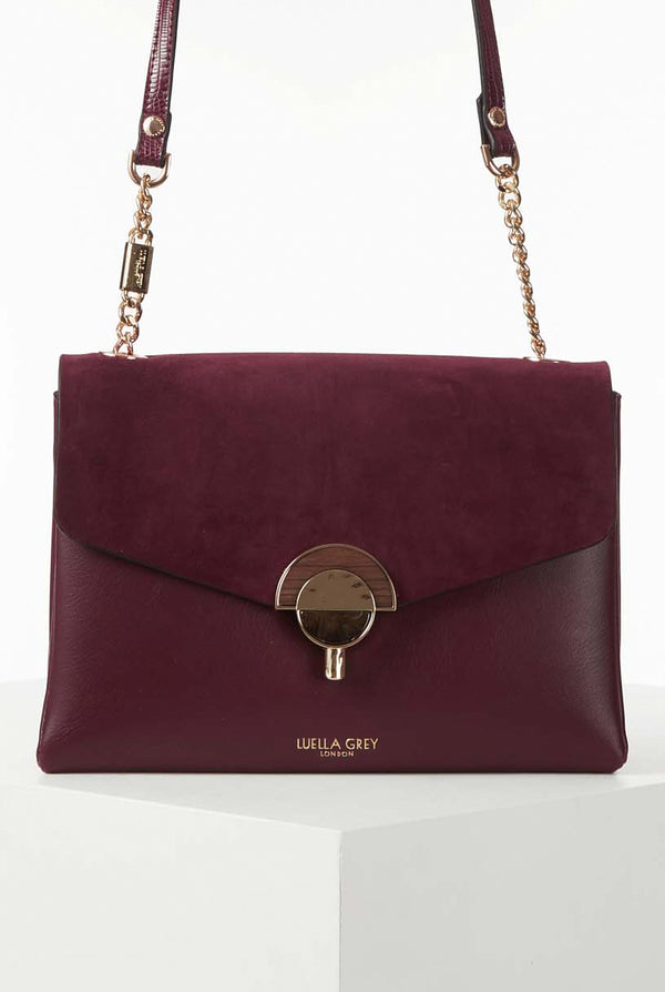 Peta Plum Chain Handle Crossbody